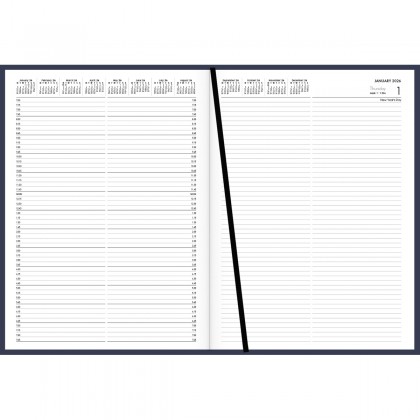 2026 Collins A4 Interleaved (2 Pages Per Day) Appointment Diary Navy