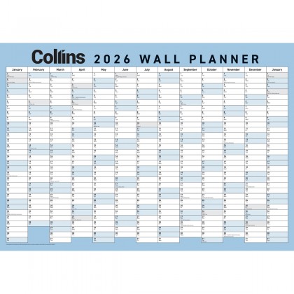 2026 Collins Wall Planner A1 Large 700 X 990 Double-sided Unlaminated