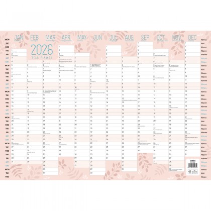 2026 Collins A3 Designer Wall Planner Unlaminated
