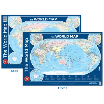 Lcbf World Map Poster 740mm X 500mm