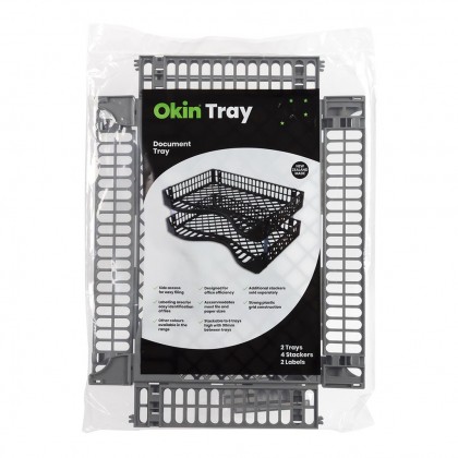 Document Tray - Okin - Grey Pk/2