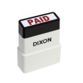 Dixon Self Inking Stamp Paid Solid Red