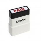 Dixon Self Inking Stamp Paid Solid Red