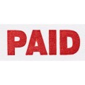 Dixon Self Inking Stamp Paid Solid Red