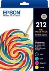 Epson Ink 212xl Black + 3 Std Colours