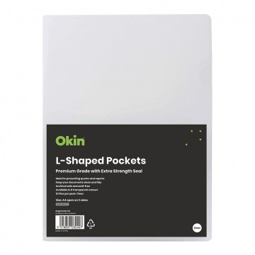 A4 L-shaped Pockets Heavy Duty Clear Pk/12