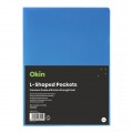 A4 L-shaped Pockets Heavy Duty Blue Pk/12