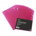 A4 L-shaped Pockets Heavy Duty Pink Pk/12