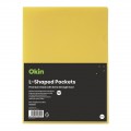 A4 L-shaped Pockets Heavy Duty Yellow Pk/12