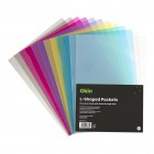 A4 L-shaped Pockets Heavy Duty Assorted Colours Pk/12