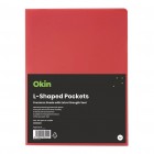 A4 L-shaped Pockets Heavy Duty Red Pk/12