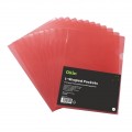 A4 L-shaped Pockets Heavy Duty Red Pk/12