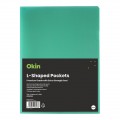 A4 L-shaped Pockets Heavy Duty Green Pk/12