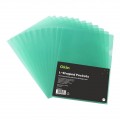 A4 L-shaped Pockets Heavy Duty Green Pk/12