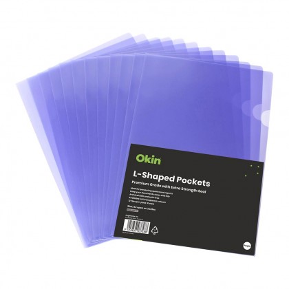 A4 L-shaped Pockets Heavy Duty Purple Pk/12
