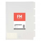 A4 L-shaped Pockets Fm 5 Tab Clear Pk/5