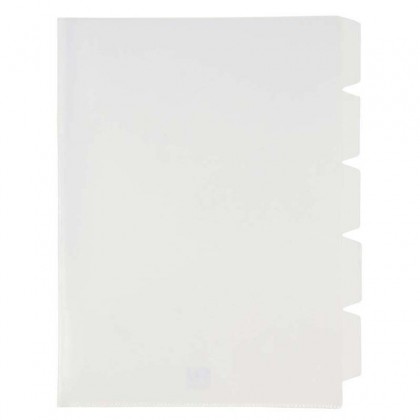 A4 L-shaped Pockets Fm 5 Tab Clear Pk/5