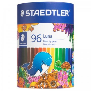 Staedtler Luna 327 Colouring Felt Pens Assorted Colours 96/pk
