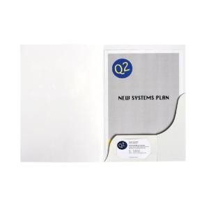 Marbig A4 Presentation Folder 1 Pocket Gloss White Pk/20