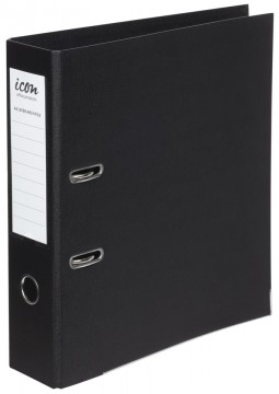 Icon Lever Arch File A4 Linen Black