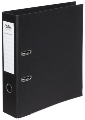 Icon Lever Arch File A4 Linen Black
