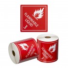 Labels Dg Flammable Liquid 3 Self-adhesive 99mm X 99mm Roll/500