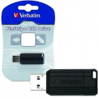 16gb Usb 3.0 Flash Drive Verbatim Store-n-go Pinstripe Black