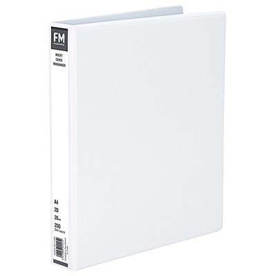 A4/2/26 Pvc Insert Cover Ringbinder White