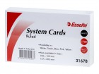 Esselte System Cards Ruled 127 X 76mm (5 X 3inch) White Pk/100
