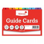 A-z 6x4 Indices Box Divider Guide Cards 152 X 102mm Coloured Tabs