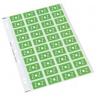 Codafile Label Alpha Z 25mm 1 Sheet