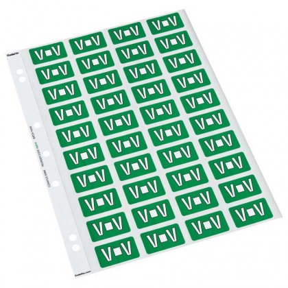 Codafile Label Alpha V 25mm 1 Sheet