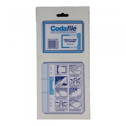 Codafile Codaclip 3 Piece Fastener Blue Pk/10