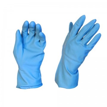 Rubber Gloves Selfgard Silver-lined Blue Medium Pair