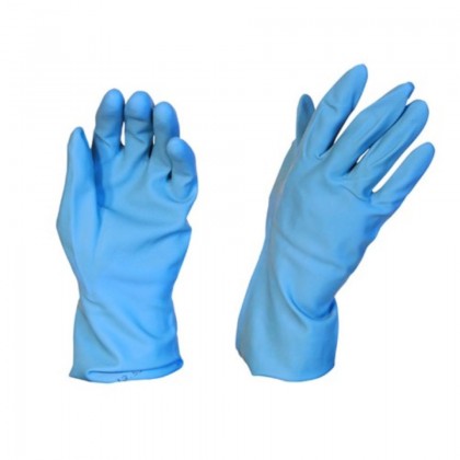 Rubber Gloves Self-gard Silver-lined Blue X-large Pair