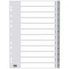 A4 Dividers Indices 1-12 Tab Plastic Grey