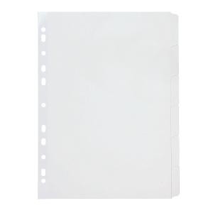 A4 Dividers Indices 6 Tab Marbig Manilla White