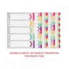 A4 Dividers Indices 5 Tab Marbig Reinforced Pvc Fluoro
