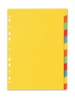 A4 Dividers Indices 12 Tab Cardboard Erasable Coloured