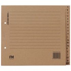 A5 Dividers Indices A-z Fm Manilla 225 X 195 Brown Cardboard For Lever Arch