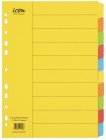 A4 Dividers Indices 10 Tab Cardboard Bright Coloured