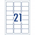 Avery Laser Labels L7160 21 Labels/sheet 63.5mm X 38.1mm Pk/100