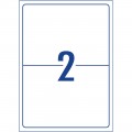 Avery Laser Labels L7168 199.6 X 143.5mm 2 Per Sheet Pk/200 Labels