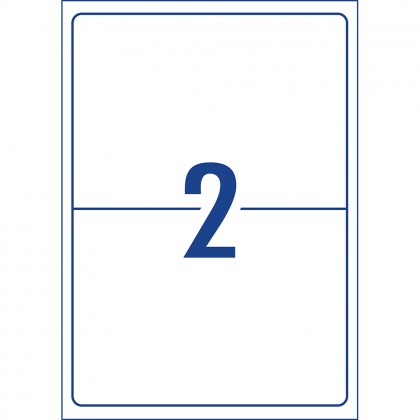 Avery Laser Labels L7168 199.6 X 143.5mm 2 Per Sheet Pk/200 Labels