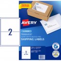 Avery Laser Labels L7168 199.6 X 143.5mm 2 Per Sheet Pk/200 Labels