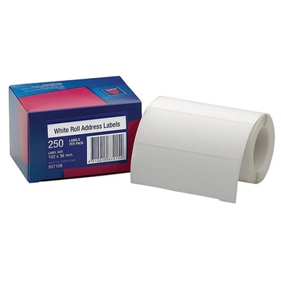 Avery Dispenser Box Labels 102x36 Dmr102.36ra White Pk/250