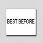 Saito 16 / Pb2 Labels - Best Before - Red Text Permanent 16 X 18 White