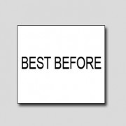 Saito 16 / Pb2 Labels - Best Before - Red Text Permanent 16 X 18 White