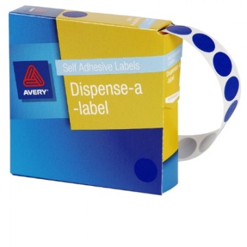 Avery Dispenser Box 14mm Blue Dots Pk/1050