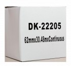 Brother Dk22205 Continuous Black On White Tape 62mm X 30m Compatible